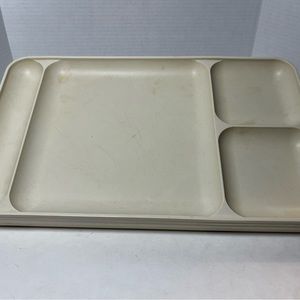 Vintage Set of 4 Tupperware Divided Tray
